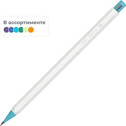 Карандаш механический ч/г Deli, Righting EU164-20,2,0мм,с точ,6гр,цв.нак