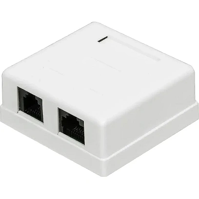 Розетка настенная TWT TWT-SM2-4512-WH, RJ-45 кат.5е + RJ-12, UTP, белая