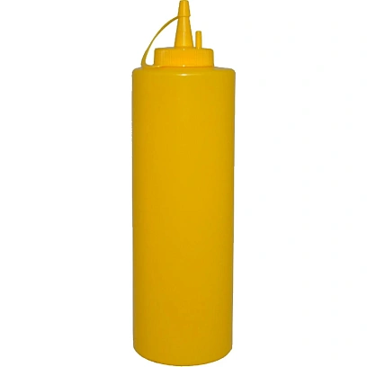 Емкость для соуса 700мл. d=70мм. h=243мм.с крыш. желт. MGprof,24шт/уп,32101