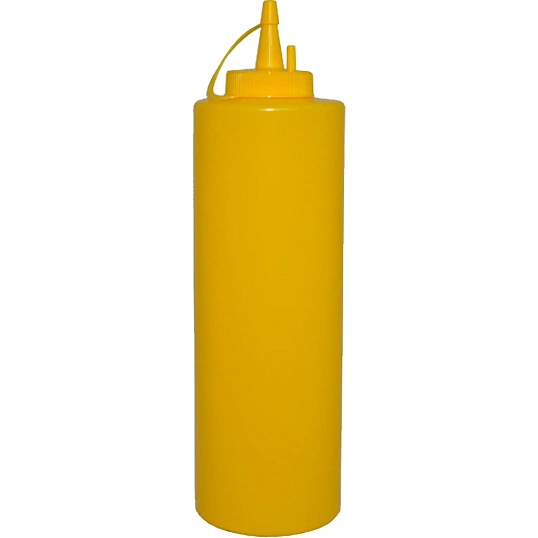 Емкость для соуса 700мл. d=70мм. h=243мм.с крыш. желт. MGprof,24шт/уп,32101