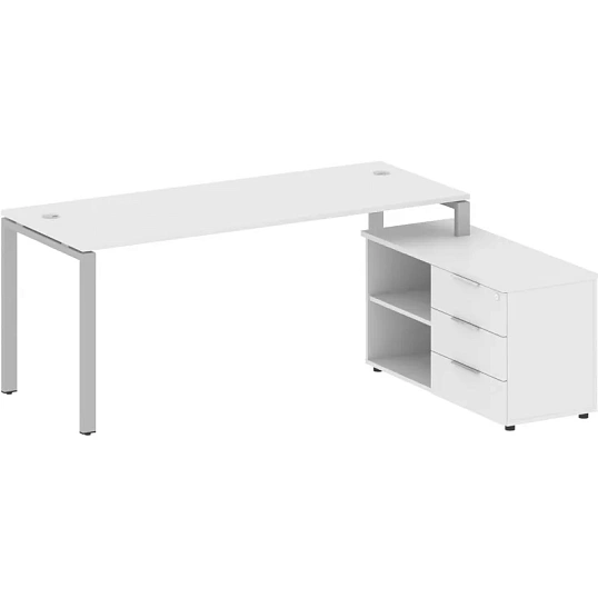 Стол Metal Sys.St П-обр м/к оп.тум пр БП.РС-СТС-2.5Пр 1900x1520x750 Бел/Сер