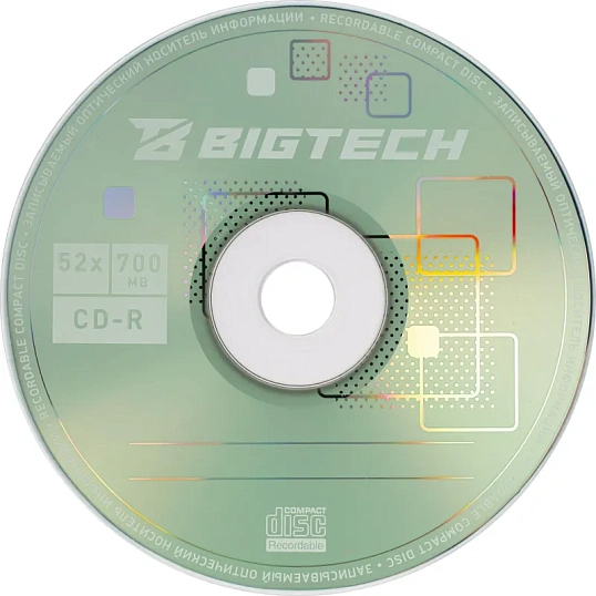 Носители информации Bigtech YCDRB006 CD-R 700 МБ/52х/1 slim box