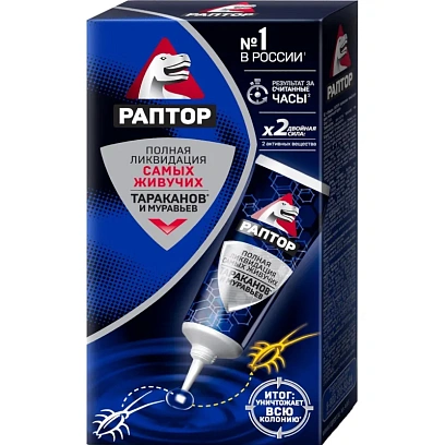 Средство от насекомых РАПТОР Гель от тараканов и муравьев 75 мл