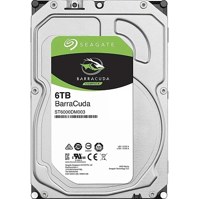 Жесткий диск Seagate BarraCuda 6TB, SATA, 5400rpm, 256MB(ST6000DM003)