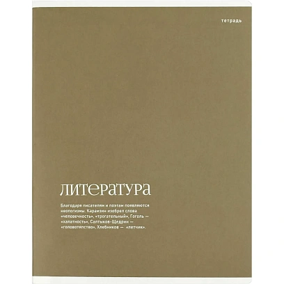 Тетрадь предметнaя ЛИТЕРАТУРАИНТЕРЕСНЫЕ ФАКТЫ48л,лин.А5+,справ.инф./73722