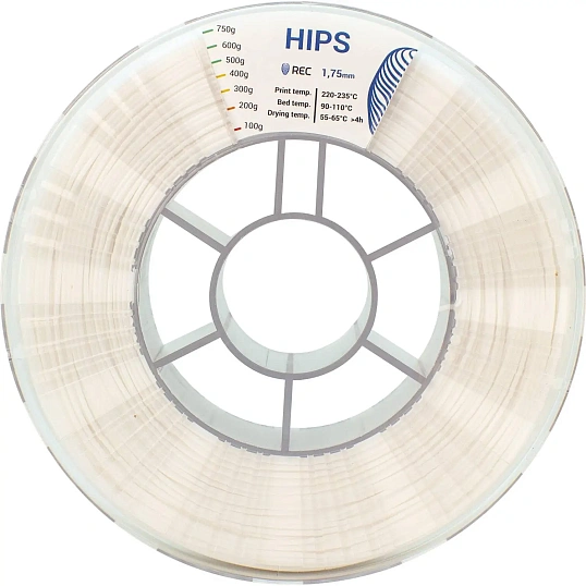 Катушка HIPS пластик REC 1.75мм натуральный