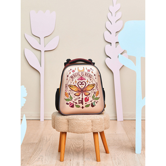 Ранец Комус Класс Basic Magic is real , золотой, 2 отд, эргоном спинка