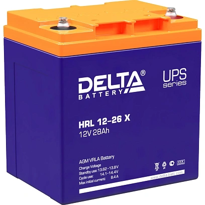 Батарея для ИБП Delta HRL 12-26 X 12В/28, болт М5 (165x125x175мм)