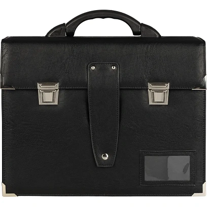 Портфель ГРИФ К мод. 1027/2 черный экокожа