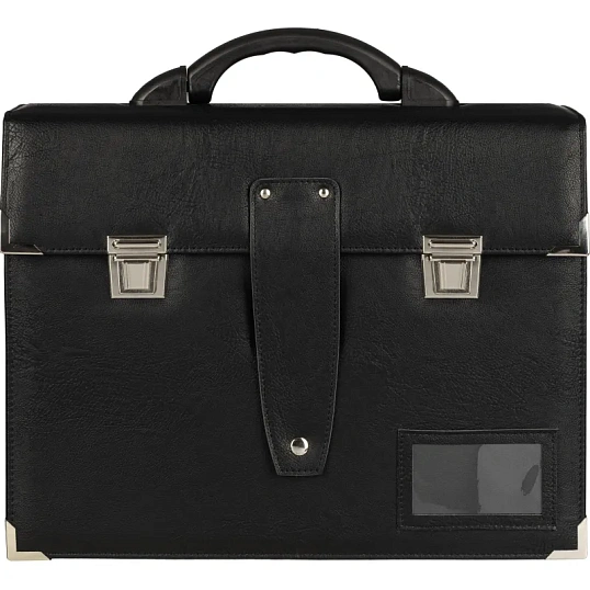 Портфель ГРИФ К мод. 1027/2 черный экокожа