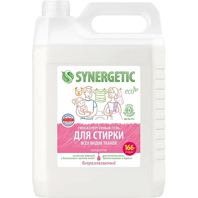 Гель для стирки Synergetic универсальный для всех видов тканей 5л