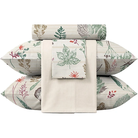 Постельное белье 2сп. Перкаль (нав.50х70-2шт.) Herbarium,929384