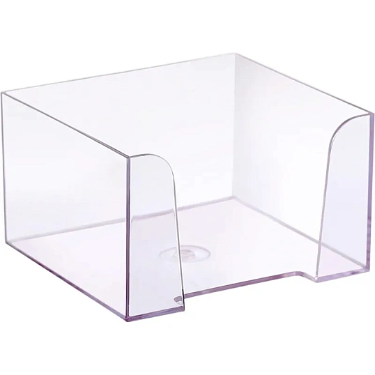 Бокс для бумаги 9х9х5 прозрачный ПЛ61