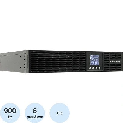 ИБП CyberPower OLS1000ERT2U Online 1000Ва/900Вт(6xС13)
