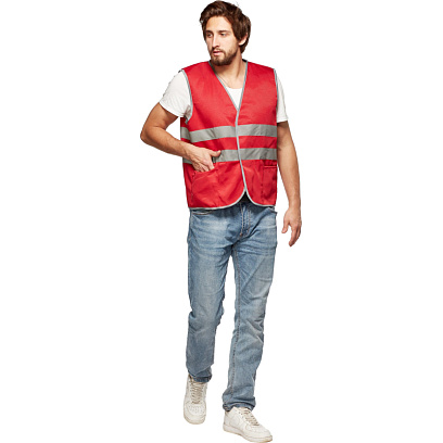 Жилет красный с СОП (р.3XL/60-62)