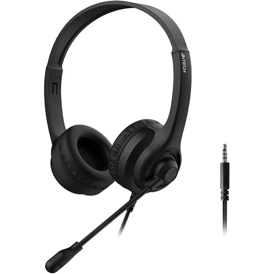 Гарнитура A4Tech HS-8i черный 1.8м накладные оголовье