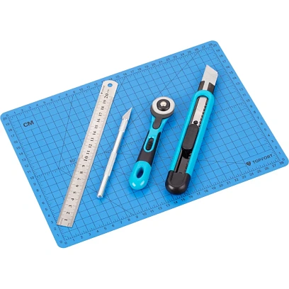 Набор для вырезания TOPFORT A4, нож макет, нож 9 мм, нож рол 18мм, лин