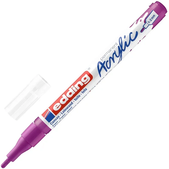 Маркер акриловый Edding 5300/910.кругл.нак. 1-2 мм. Цвет Ягодный