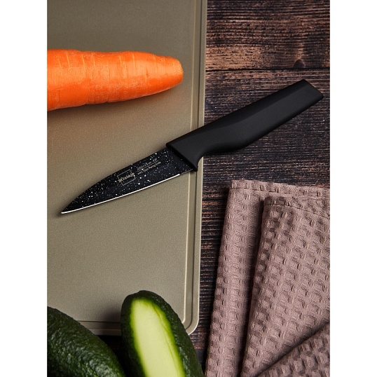 Нож для чистки овощей Santoku 9 см. рукоять Soft Touch, Mielaje 81109