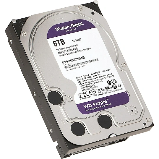 Жесткий диск Western Digital Purple 6TB, SATA, 5400rpm, 256MB(WD63PURU)