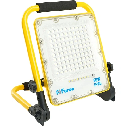 Прожектор светодиодный Feron LL-951 переносной с з/у IP66 50W 6400K (48676)