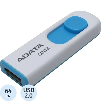 Флеш-память ADATA C008, 64GB, AC008-64G-RWE
