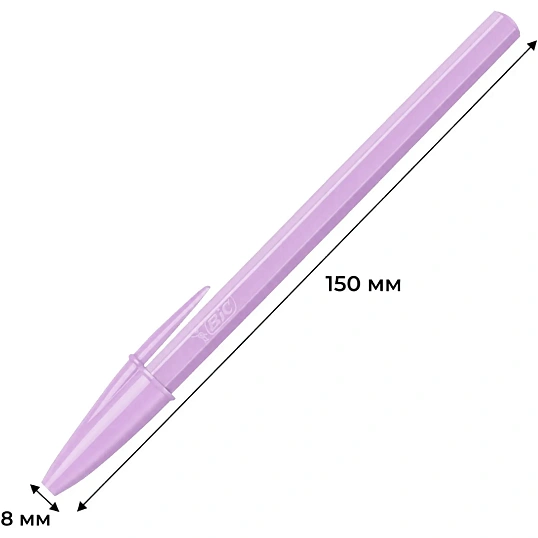 Ручка шариковая неавтомат. BIC Cristal Pastel, 1.0мм, синий, в асс, 302550