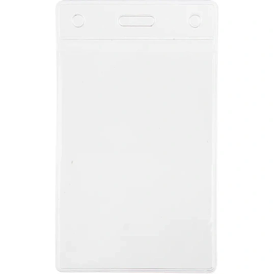 Бейдж Attache Economy 138x96 150мкм,шнур.2заж 45см син,вклад. 120x90 5шт/уп