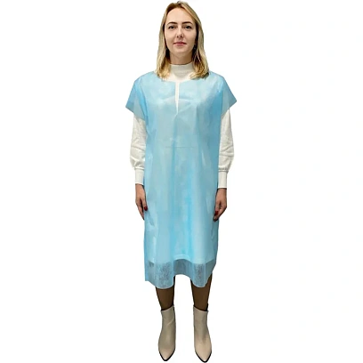 Рубашка н/с д/рожениц без рукава, голубой пл.42, 5 шт/уп 4816/5