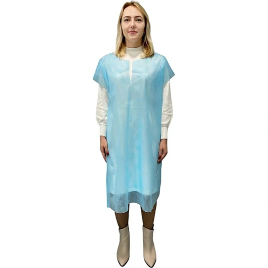 Рубашка н/с д/рожениц без рукава, голубой пл.42, 5 шт/уп 4816/5