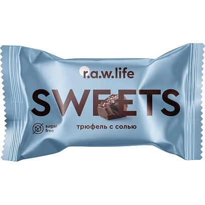 Конфеты R.A.W.life sweets Трюфель с солью NEW, 17гx18шт/уп