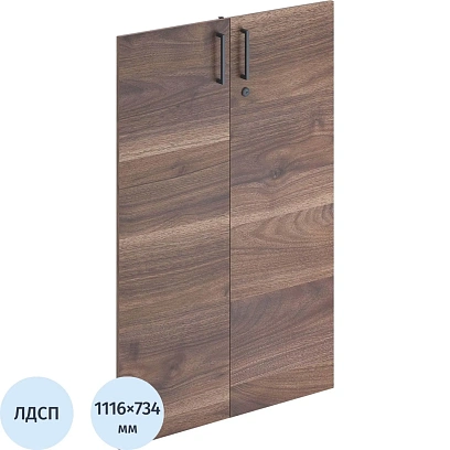 Двери IN FORMANT 129H102 734х16х1116 Орех Бакаут 2шт