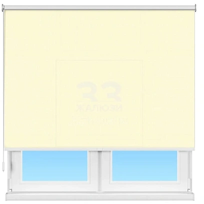 Рулонная штора Респект дм 17 вал кремов.02 дл.упр.3/4 72х40 см ш.в.зат.75