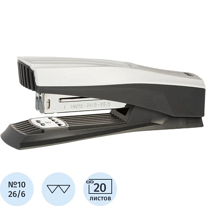 Степлер Attache Selechion до 20 листов, № 10, №24/6,26/6 цвет белый