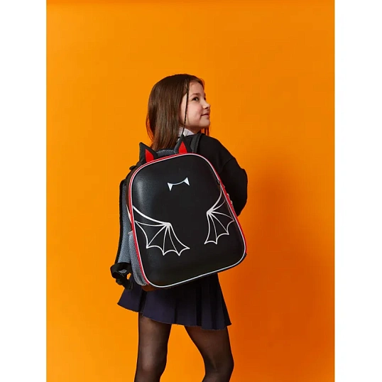 Ранец Комус Класс Basic Летучая мышка , черный, 2 отд, эргоном спинка