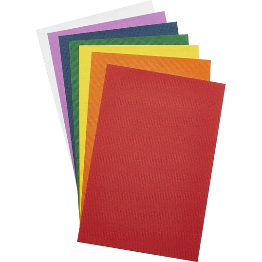 Бумага цветная с фактур.тиснением.,а4,7л.,7цв.,11-407-197
