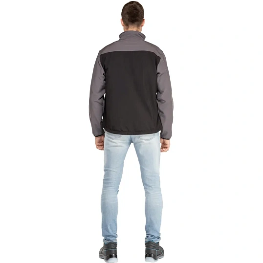 Куртка муж демисезонная софтшел LULEA cер/черн р.XL (арт.LULE2GRXG)