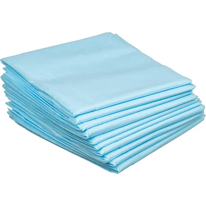 Простыня н/с 140х80 спанбонд, пл.25, голубой, 20 шт/уп  Гекса