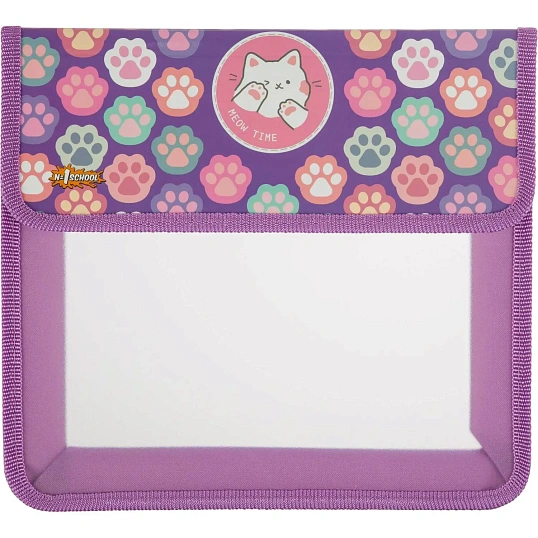 Папка для тетрадей Комус Класс Лапки,А5, липучка, ламинат/пластик, ПТ-45