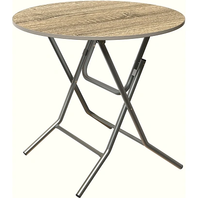 Стол обеденный Ривьера (Ф800), П1.66.15, h750, металлик, дуб сонома