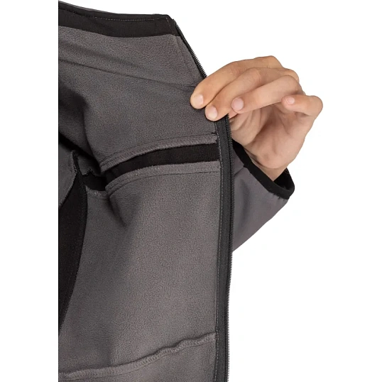 Куртка муж демисезонная софтшел LULEA cер/черн р.XL (арт.LULE2GRXG)