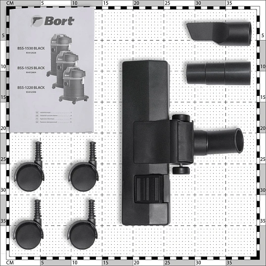 Пылесос строительный BORT BSS-1525 BLACK, 25 л (93412604)