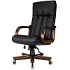 Кресло VB_ Бюрократ T-9932Walnut черный эко.кожа крестов. металл/дерево