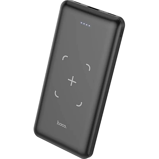 Внешний аккумулятор Hoco J50 SURF 10000mAh 5W 2A USB-A беспров.зар. черный