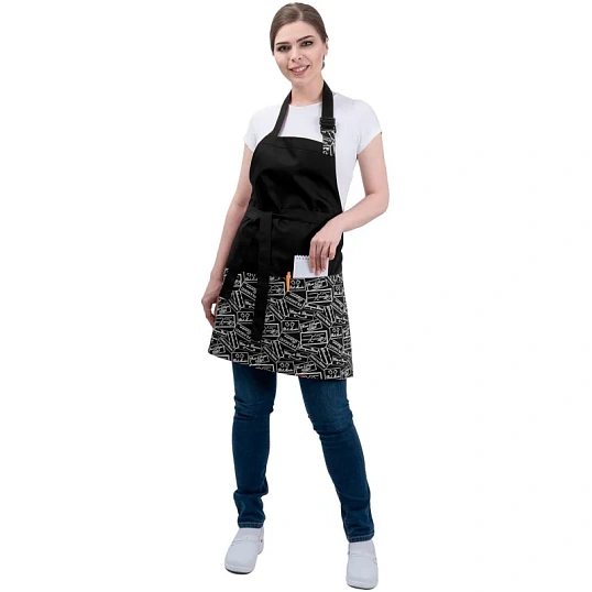 Фартук 003 БАРИСТА, черный, 104-116, 170-188