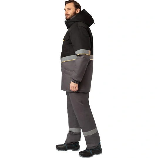 Куртка рабочая зимняя муж з43-КУ сер/чер (р.44-46) 170-176 (серия З)