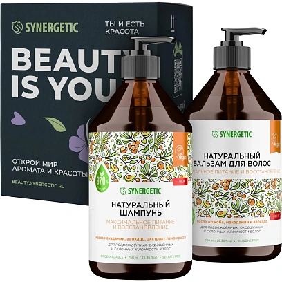 Подарочный набор д/волос, шам, балз Макс питание и восстан,2 шт по 750 мл