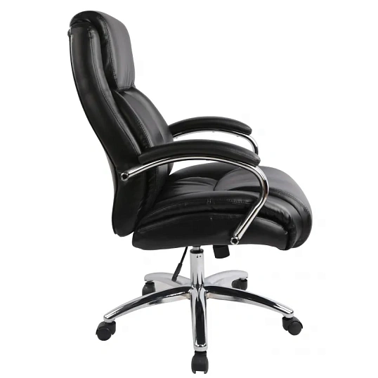 Кресло BN_Dp_EChair-585 TR рецикл.кожа черный, хром