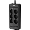 Сетевой фильтр AGNI 6р/5м,черный(TP-FS6E-5m-black)