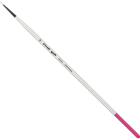 Кисть художественная Комус Арт синтетика средн.жест,кругл,№00,длинная ручка